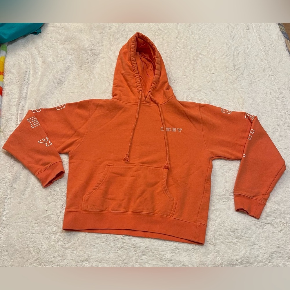 Orange Obey hoodie! Size:M, Color:Orange